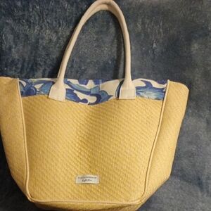 Dolce & Gabbana Tan and Blue Tote Bag